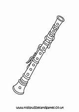 Flute Colouring Page  Kids Puzzles And Games sketch template