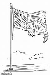 Irish flag For coloring sketch template