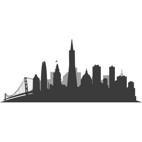 San Francisco Skyline Silhouette PNG & SVG Design For T-Shirts