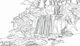 Waterfall Coloring Pages  Best For Kids sketch template