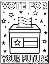 Election Day Coloring Sheets Pages Kindergarten To 2nd Grade Voting  sketch template