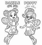 Dazzle And Poppy From butterbeans cafe coloring Page – Artofit sketch template
