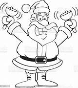 Cartoon Santa Claus Ringing Bells Stock Illustration  Download Image sketch template