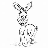 Lindos Dibujos De burro Para Colorear  Vector Premium sketch template