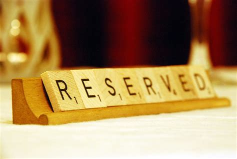 Reserved Table Signs - Beautiful Rustic Wooden Scrabble Letters for Restaurants and Cafes ...