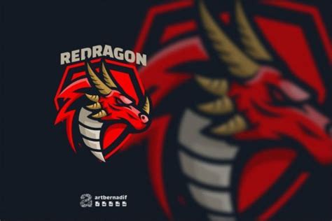 Red Dragon Esport Logo Graphic by artbernadif · Creative Fabrica