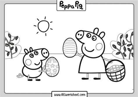 Peppa Pig Colouring Pages Abc - Free Printable Coloring Pages