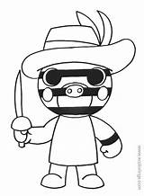 Piggy Roblox Coloring Pages Zizzy  XColoringscom sketch template