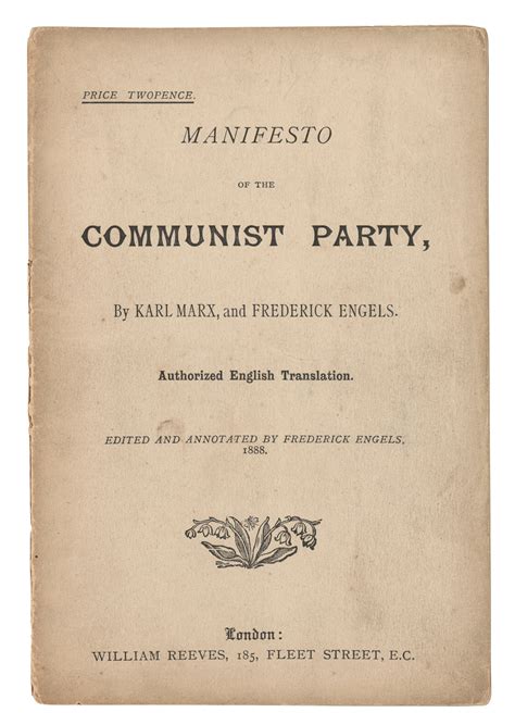 Marx, Karl / Engels, Friedrich. Manifesto of the Communist Party ...