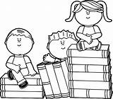 Books Coloring Pages  Best For Kids Book clip Art sketch template