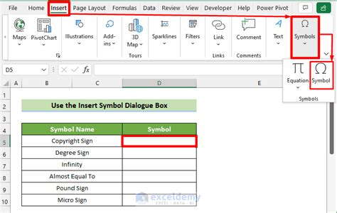 How to Insert Symbol in Excel (6 Simple Techniques) - ExcelDemy