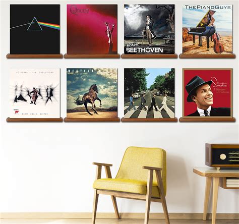 Buy LE-BAND Record Shelves Set of 8 - Vinyl Shelf - Records Display - Record Frame Ledge - Lp ...