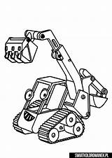 Koparka Kolorowanka Kolorowanki Excavator Wydruku Excavadora Pala Dla  sketch template