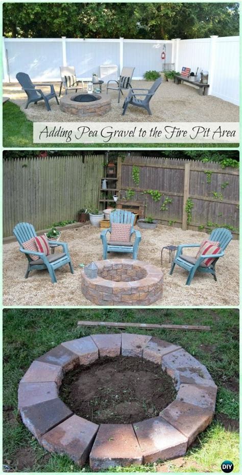 Pea gravel fire pit | Diy backyard, Patio projects, Fire pit patio