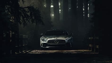 4K, Mercedes-AMG GT, forest, car, shadow, HD Wallpaper | Rare Gallery