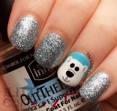 The Little Canvas: Polar Bear Nail Art | Bears nails, Cute christmas nails, Christmas nails