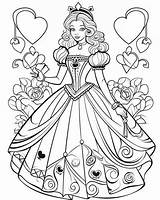 Queen Of Hearts Coloring Pages sketch template