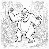 Gorilla Coloring Pages – Coloring Corner sketch template