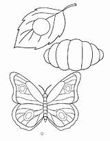 Caterpillar And Butterfly Coloring Page Free Printable PDF sketch template