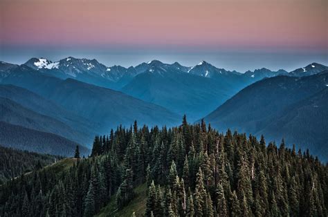 Olympic Mountain Twilight - Photo was taken at Hurricane Hill, Olympic Mountains, Washington ...