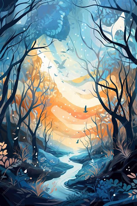 Premium AI Image | Enchanted Forest illustration