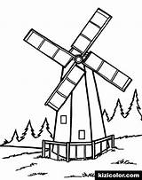 Windmill Colouring Picture To Print sketch template