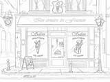 Printable Ice Cream Shop Coloring Page  Mimi Panda sketch template