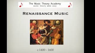 The Renaissance Music History / Renaissance Periods Genres Discover Music Classic Fm ...