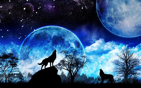 Wolf Howling at the Moon Wallpaper (66+ images)