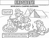 Coloring Fire Safety sketch template