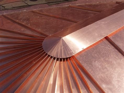 Standing-Seam Copper Roof Radius | ... > Pictures > Standing Seam Roofs > Copper Tapered Panel ...