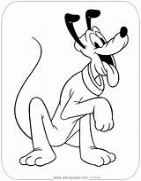 Disney Coloring Pluto Pages Dog Mouse Mickey Cartoon Kids Printable  sketch template
