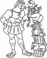Hercules With Philoctetes Coloring Page For Kids  Free sketch template