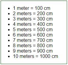 One Centimeter Is Equal To