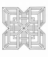 Geometric Coloring Page sketch template