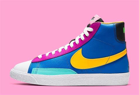 Available Now // The Nike Blazer Comes Up in Colorful Mismatched Panels ...