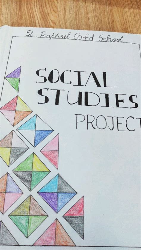 Cover page for projects , social studies cover page | Book art projects ...