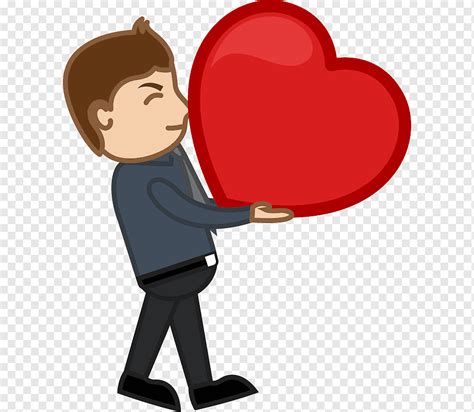 Love Cartoon, cartoon farmer man, love, heart, boy png | PNGWing