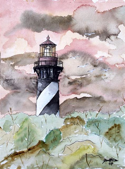 St Augustine Lighthouse by Derek Mccrea - St Augustine Lighthouse Painting - St Augustine ...