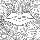 Lips Coloring Page 7730 6149 sketch template