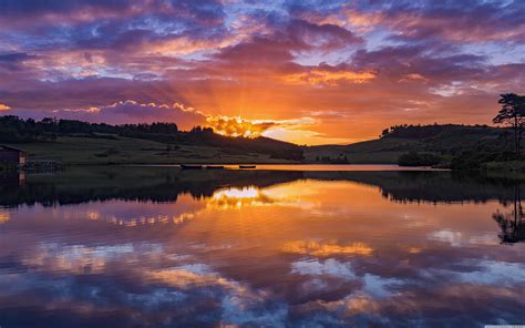 Sunset Reflection Lake Wallpapers - Wallpaper Cave