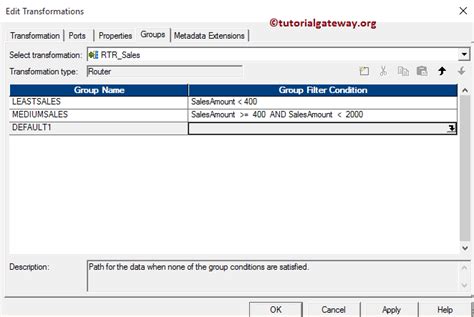 Router Transformation in Informatica