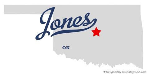 Map of Jones, OK, Oklahoma