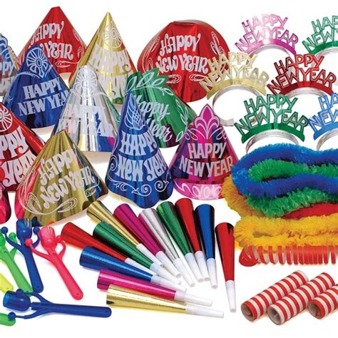 New Year's Multi-Color Party Kit | 50 / pkg, 1 pkg / case | Bulk | Party kit, Winter ...