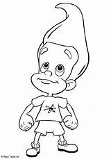 Jimmy Neutron Smiling coloring Page sketch template