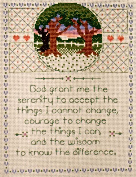 Finished Serenity Prayer Cross Stitch by ElliesLoft3 on Etsy