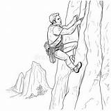 Realistic Mountain Climbing Coloring Page Stock Illustration  sketch template