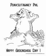 Groundhog Day Coloring Pages  Punxsutawney Phil sketch template