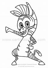 Madagascar Marty Coloring Pages sketch template