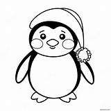 Cute Christmas Penguin Coloring Page 15012 12297 sketch template